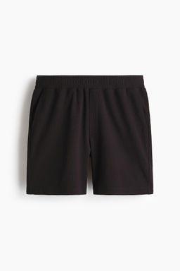 H&M - Men Black Textured Jersey Shorts