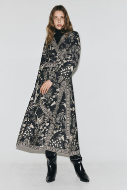 H&M - Women Black Long-Sleeved Wrap Dress