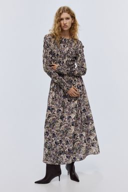 H&M - Women Beige Smocked Dress