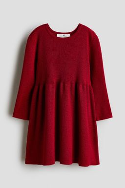 H&M - Girls Red Shimmering Knit Dress