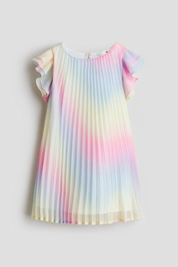 H&M - Girls Pink Plissa Chiffon Dress