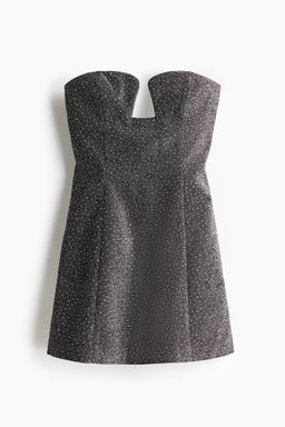 H&M - Women Silver Glittery Bandeau Dress