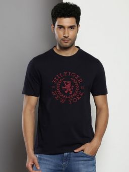 Tommy Hilfiger - Embroidered Logo Regular Fit Cotton T-Shirt