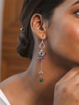 Shaya by CaratLane - Feeling Azhagu Oxidised Earrings in 925 Silver