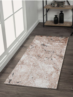 OBSESSIONS - Cream Abstract Bedside Runner (2.5x5 Feet)
