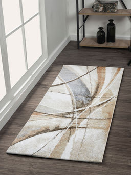 OBSESSIONS - Brown Abstract Bedside Runner