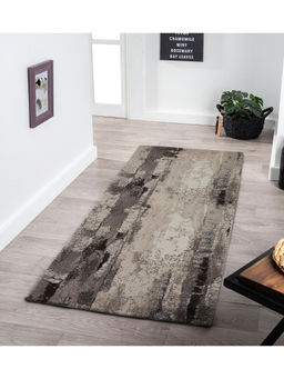 OBSESSIONS - Grey Abstract Bedside Runner