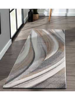 OBSESSIONS - Grey Abstract Bedside Runner