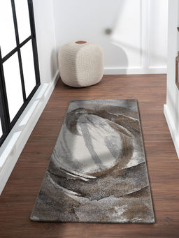 OBSESSIONS - Brown Abstract Bedside Runner