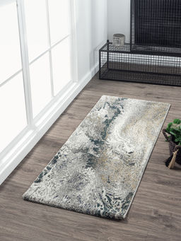 OBSESSIONS - Beige Abstract Bedside Runner