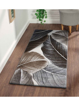 OBSESSIONS - Brown Floral Bedside Runner (2.5x5 Feet)