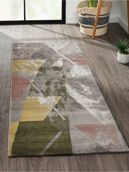 OBSESSIONS - Olive Abstract Bedside Runner