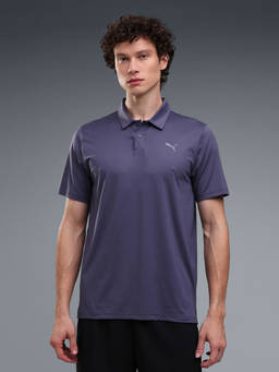Puma - Training Navy Blue Cloudspun Men's Premium Comfort Gym Polo T-Shirt