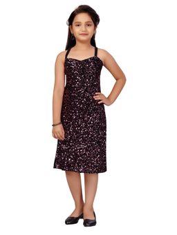 Aarika - Pink Colour Sequin Work Midi Dress