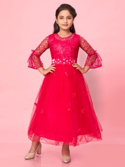 Aarika - Rani Colour Nylon Self Design Gown