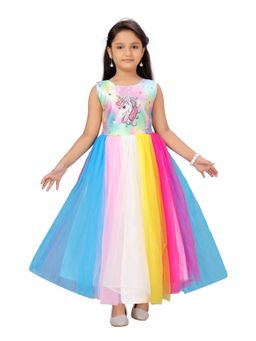 Aarika - Multi Colour Unicorn Print Gown