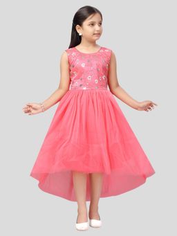 Aarika - Gajri Colour Net Midi Dress