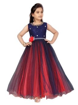 Aarika - Red and Navy Blue Colour Party Wear Gown (Set of 2)