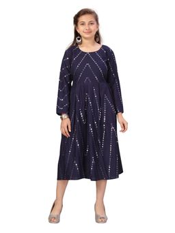 Aarika - Navy Blue Colour Midi Dress