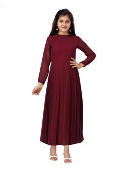 Aarika - Wine Colour Maxi Dress