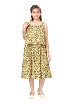 Aarika - Yellow Colour Georgette Midi Dress