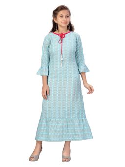 Aarika - Firozi Colour Midi Dress