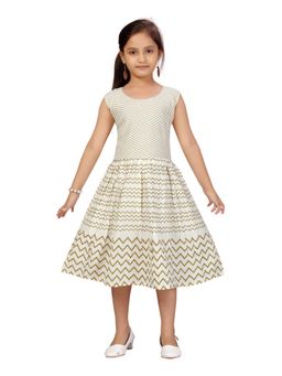 Aarika - Cream Colour Cotton Midi Dress