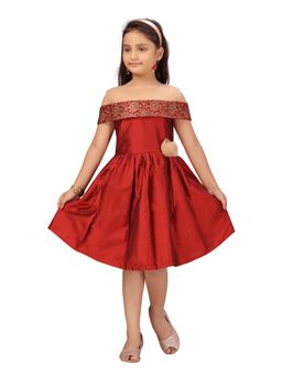 Aarika - Maroon Colour Party Wear Dress