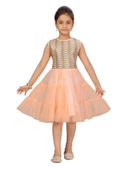 Aarika - Peach Colour Party Wear Frock