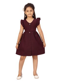 Aarika - Wine Colour Party Wear Midi