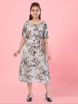 Aarika - Pink Colour Silk Midi Dress