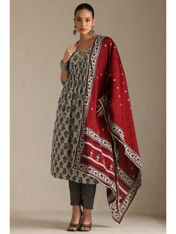 Soch - Multi-Color Floral Kurta with Pant and Dupatta (Set of 3)