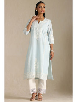 Soch - Blue Floral Kurta and Pant (Set of 2)