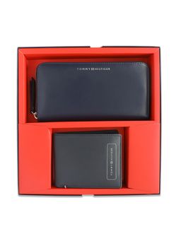 Tommy Hilfiger - Joaquin Leather Wallet & Handbag Gift Set Stitch Details Navy