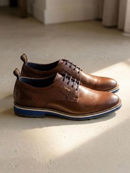 GAS - Men Velourstep Tan Derbies