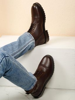 Teakwood - Men Tmoro Leather Combat Boots
