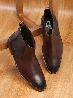 Teakwood - Men Brown Chelsea Boots