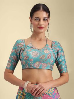 Niraha - Teal Designer Embroidery Fancy Stitched Blouse