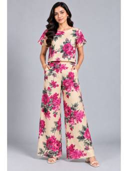 KEVORA APPARELS - Beige Floral Printed Co-Ord Set