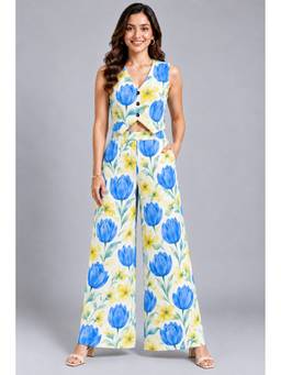 KEVORA APPARELS - Blue Floral Printed Co-Ord Set