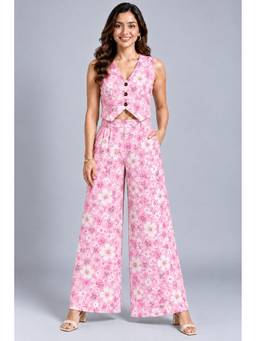 KEVORA APPARELS - Pink Floral Printed Co-Ord Set