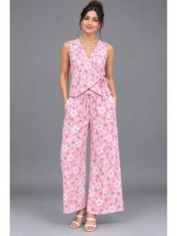 KEVORA APPARELS - Pink Floral Printed Co-Ord Set