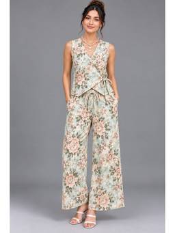 KEVORA APPARELS - Green Floral Printed Co-Ord Set