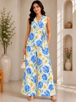 KEVORA APPARELS - Blue Floral Printed Co-Ord Set