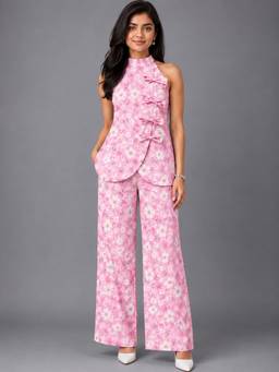 KEVORA APPARELS - Pink Floral Printed Co-Ord Set