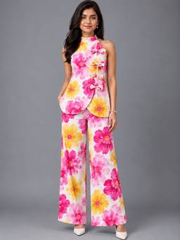 KEVORA APPARELS - Pink Floral Printed Co-Ord Set