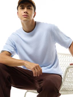 Bewakoof - Men Blue Oversized T-shirt