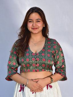 Chidiyaa - Isla Mashru Silk Blouse