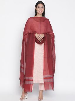 Shingora - Pink Woven Design Jacquard Suit Co-Ord (Set of 3)