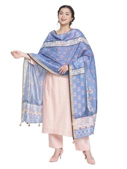 Shingora - Jacquard Pink Woven Design Cotton Silk Tencel Suit Co-Ord (Set of 3)